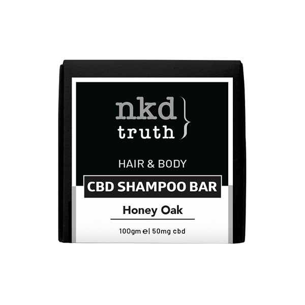 NKD 50mg CBD Speciality Body & Hair Shampoo Bar 100g - Honey Oak