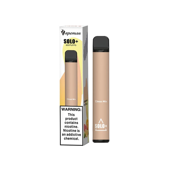 10mg Vapeman Solo+ Disposable Vape Pod 600 Puffs - Image 20